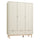 Armoire 3 portes 2 tiroirs Pinio Miloo Champagne