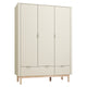 Armoire 3 portes 2 tiroirs Pinio Miloo Champagne