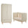 Lit évolutif 60x120 et armoire 2 portes Pinio Miloo Champagne
