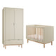 Lit évolutif 60x120 et armoire 2 portes Pinio Miloo Champagne