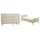Lit évolutif 70x140 et commode 3 tiroirs 1 porte Pinio Miloo Champagne