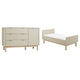 Lit évolutif 70x140 et commode 3 tiroirs 1 porte Pinio Miloo Champagne