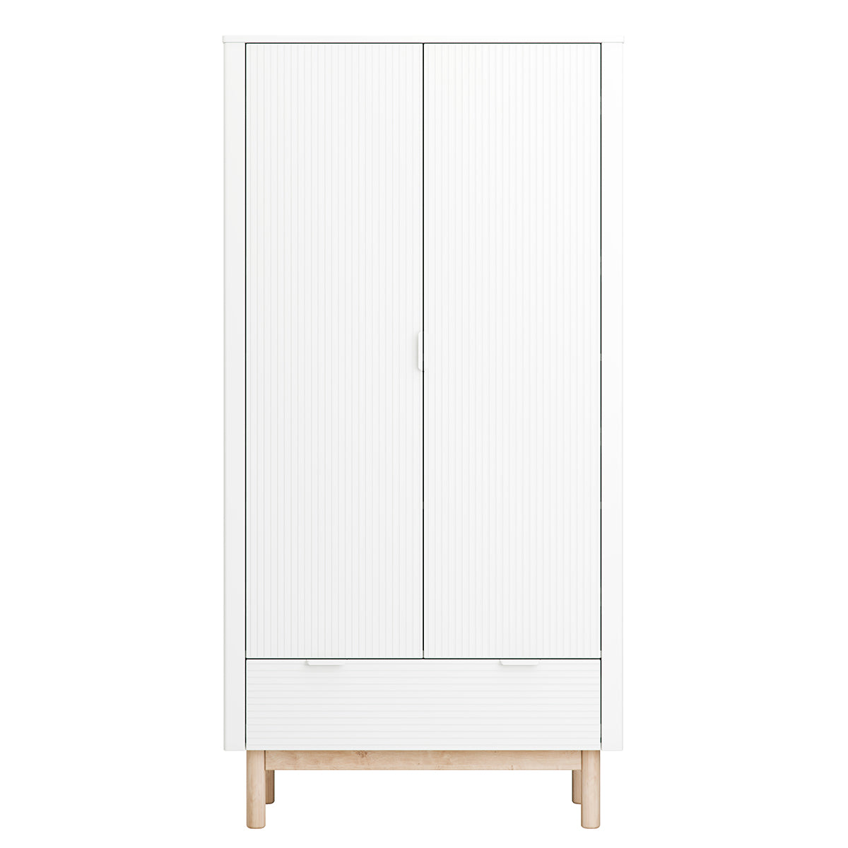 Armoire 2 portes 1 tiroir Pinio Miloo Blanc - vue 3
