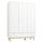 Armoire 3 portes 2 tiroirs Pinio Miloo Blanc