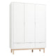 Armoire 3 portes 2 tiroirs Pinio Miloo Blanc