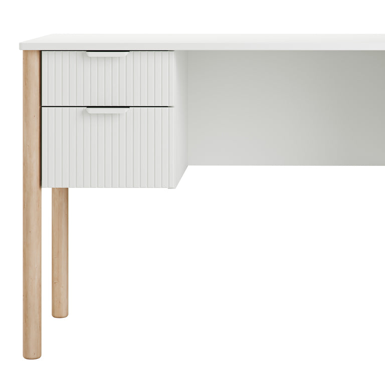 Bureau 4 tiroirs Pinio Miloo Blanc - vue 3