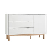 Commode 3 tiroirs 1 porte Pinio Miloo Blanc