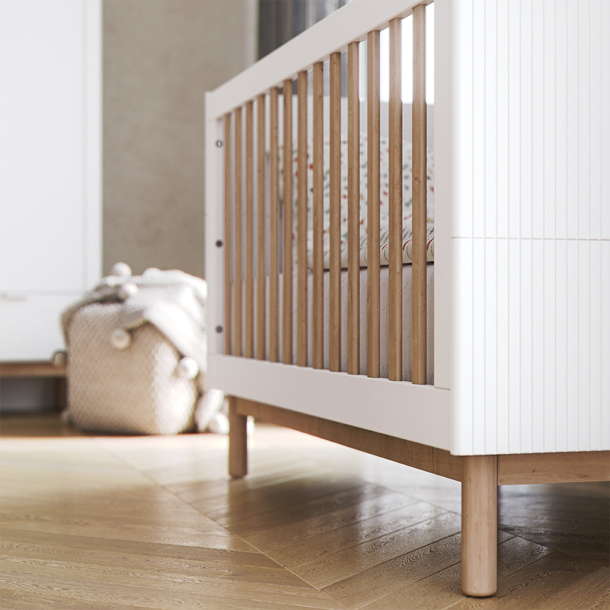 Lit évolutif 60x120 et commode 3 tiroirs Pinio Miloo Blanc - vue 4