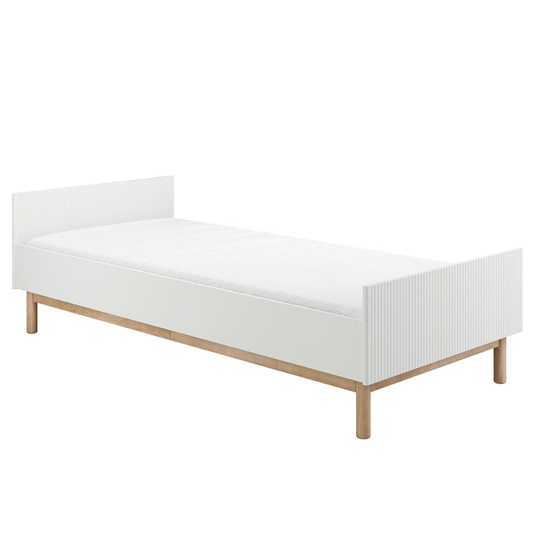 Lit 90x200 sommier inclus Pinio Miloo Blanc
