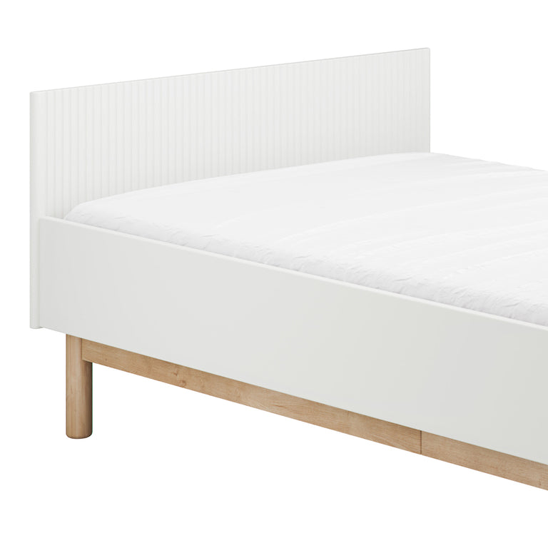 Lit 90x200 sommier inclus Pinio Miloo Blanc - vue 3