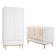 Lit évolutif 60x120 et armoire 2 portes Pinio Miloo Blanc
