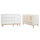 Lit évolutif 60x120 et commode 3 tiroirs 1 porte Pinio Miloo Blanc