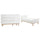 Lit évolutif 70x140 et commode 3 tiroirs 1 porte Pinio Miloo Blanc