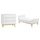 Lit évolutif 70x140 et commode 3 tiroirs Pinio Miloo Blanc