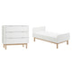 Lit évolutif 70x140 et commode 3 tiroirs Pinio Miloo Blanc