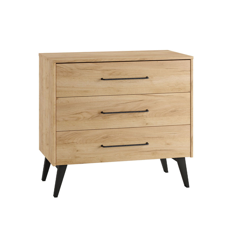Commode 3 tiroirs Pinio Retro Bois