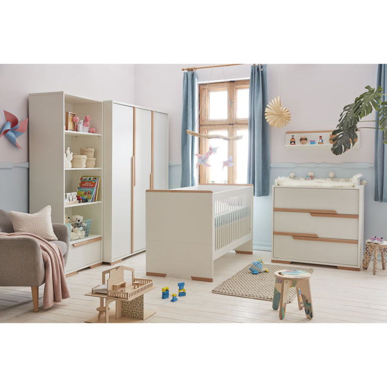 Armoire 3 portes Pinio Snap Blanc et bois - vue 3