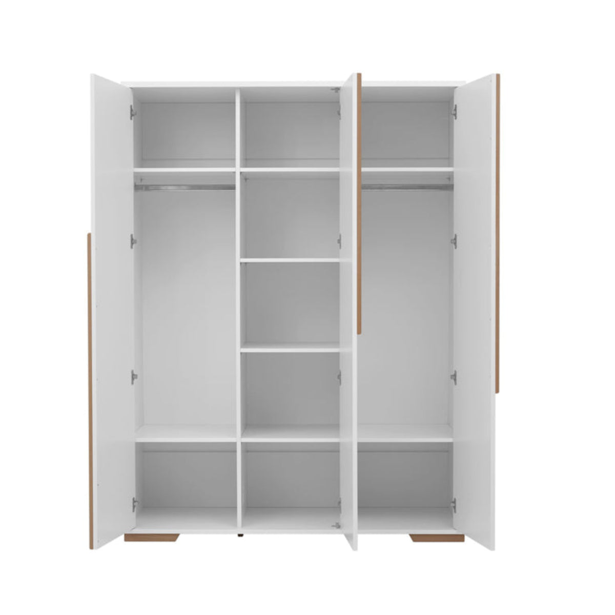 Armoire 3 portes Pinio Snap Blanc et bois - vue 2