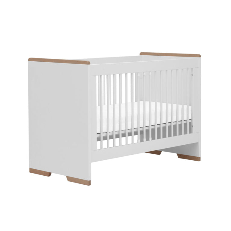 Lit bébé Pinio Snap Blanc et bois - vue 2