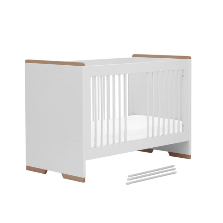 Lit bébé Pinio Snap Blanc et bois