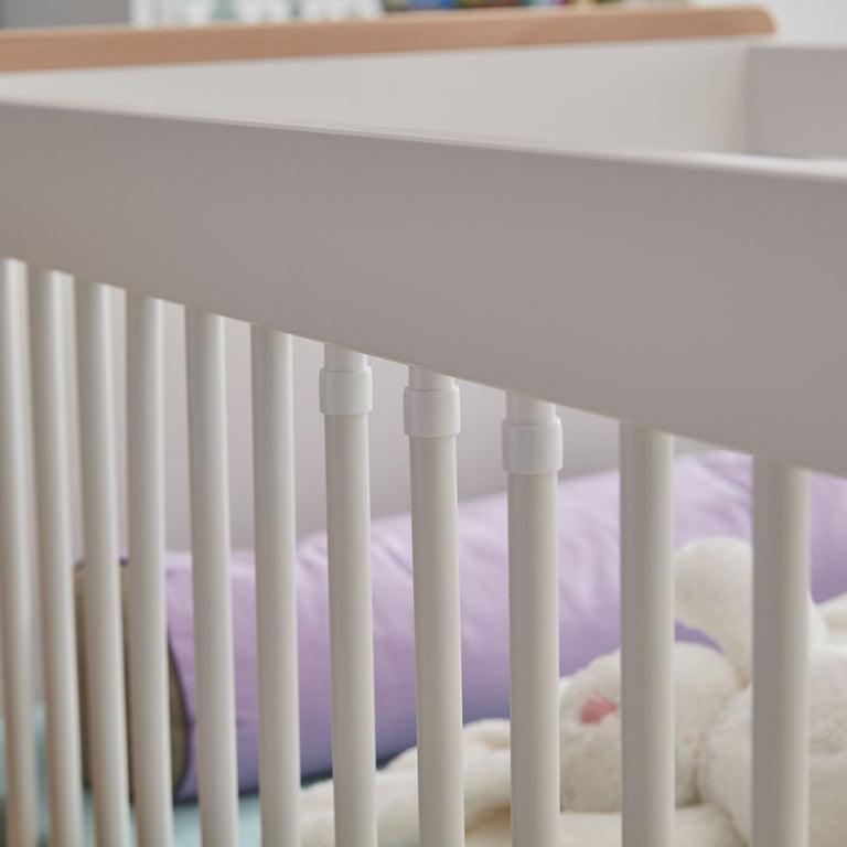 Lit bébé Pinio Snap Blanc et bois - vue 3