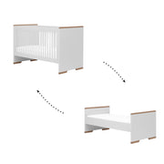 Lit bébé évolutif Pinio Snap Blanc et bois