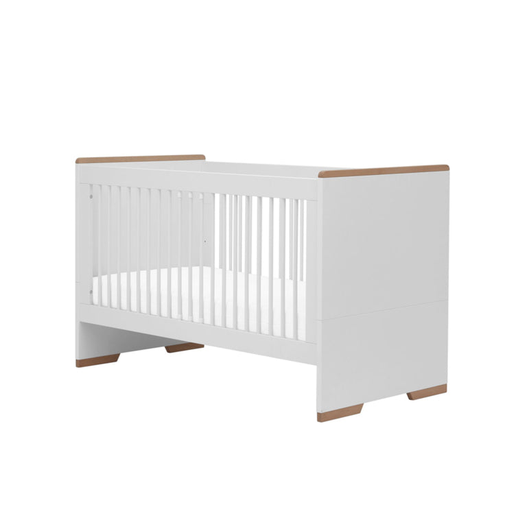 Lit bébé évolutif et commode à langer Pinio Snap Blanc et bois - vue 3