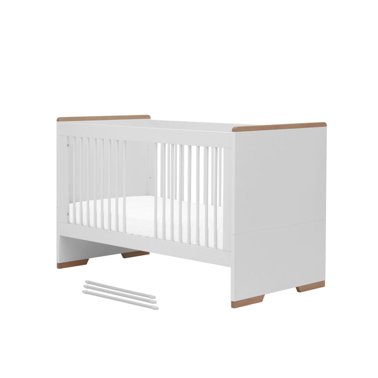 Lit bébé évolutif Pinio Snap Blanc et bois - vue 3