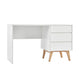 Bureau 3 tiroirs Pinio Swing - Blanc et bois