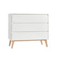 Commode 3 tiroirs Pinio Swing - Blanc et bois
