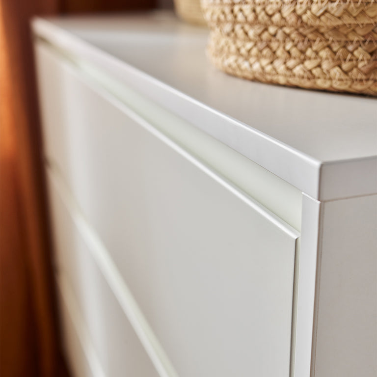 Commode 3 tiroirs Pinio Swing - Blanc et bois - vue 3