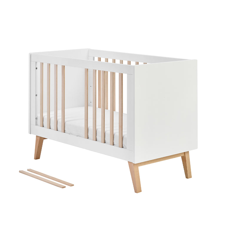 Lit évolutif 60x120 Pinio Swing - Blanc et bois
