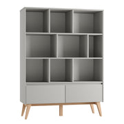 Bibliothèque Pinio Swing Gris et bois