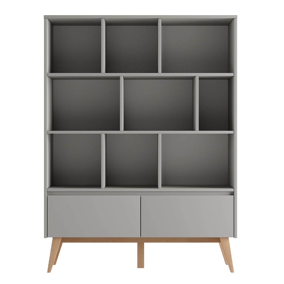 Bibliothèque Pinio Swing Gris et bois - vue 2