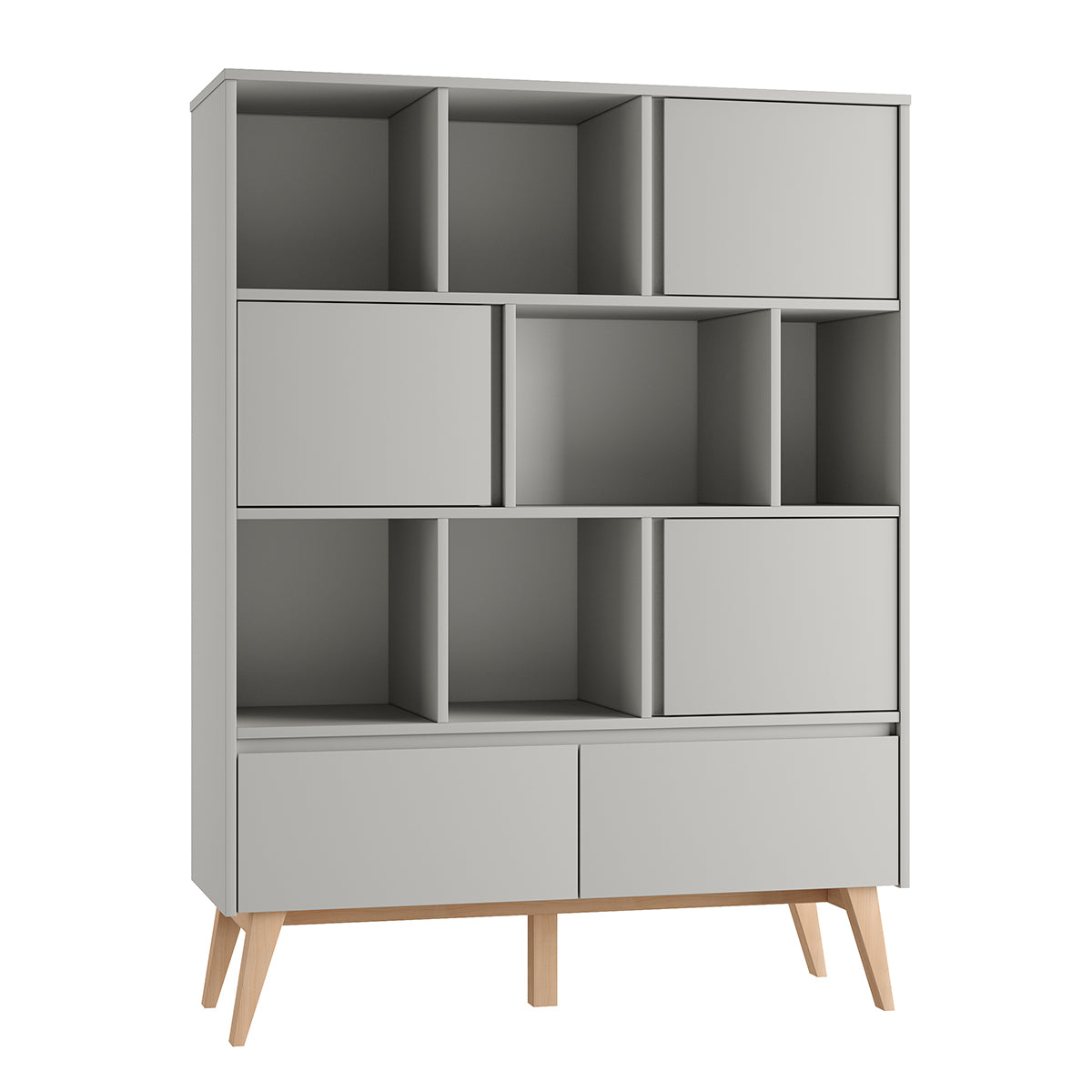 Bibliothèque Pinio Swing Gris et bois - vue 3