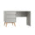 Bureau 3 tiroirs Pinio Swing Gris et bois