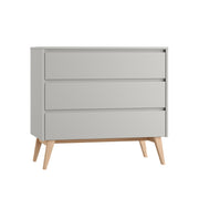 Commode 3 tiroirs Pinio Swing Gris et bois