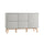 Commode 4 tiroirs 1 porte Pinio Swing Gris et bois