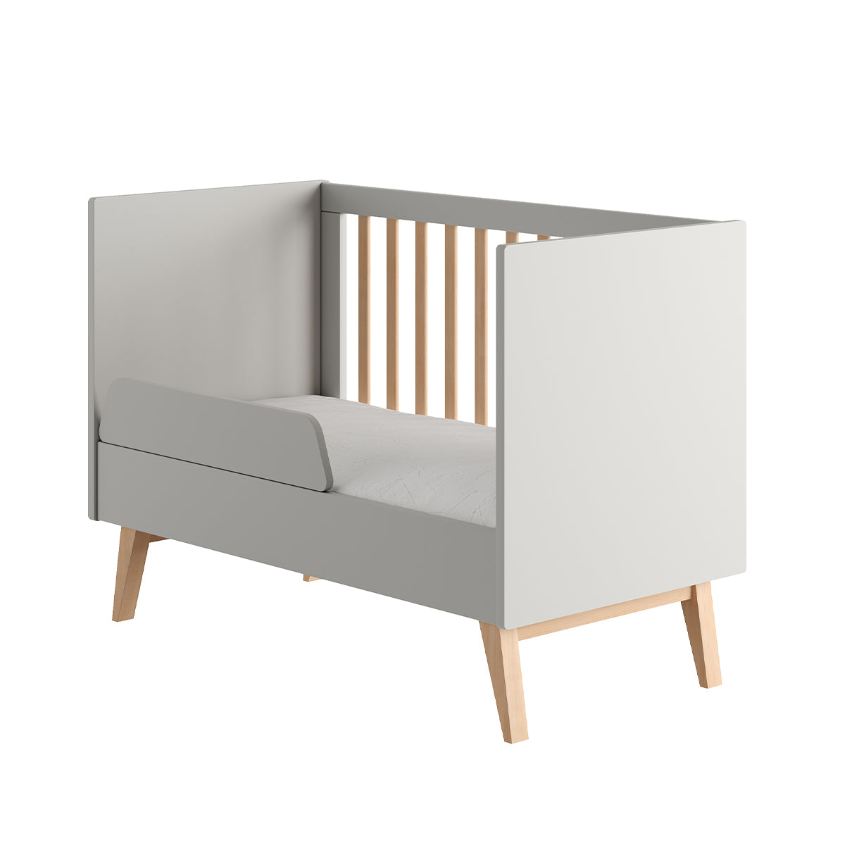 Lit évolutif 60x120 Pinio Swing Gris et bois - vue 5
