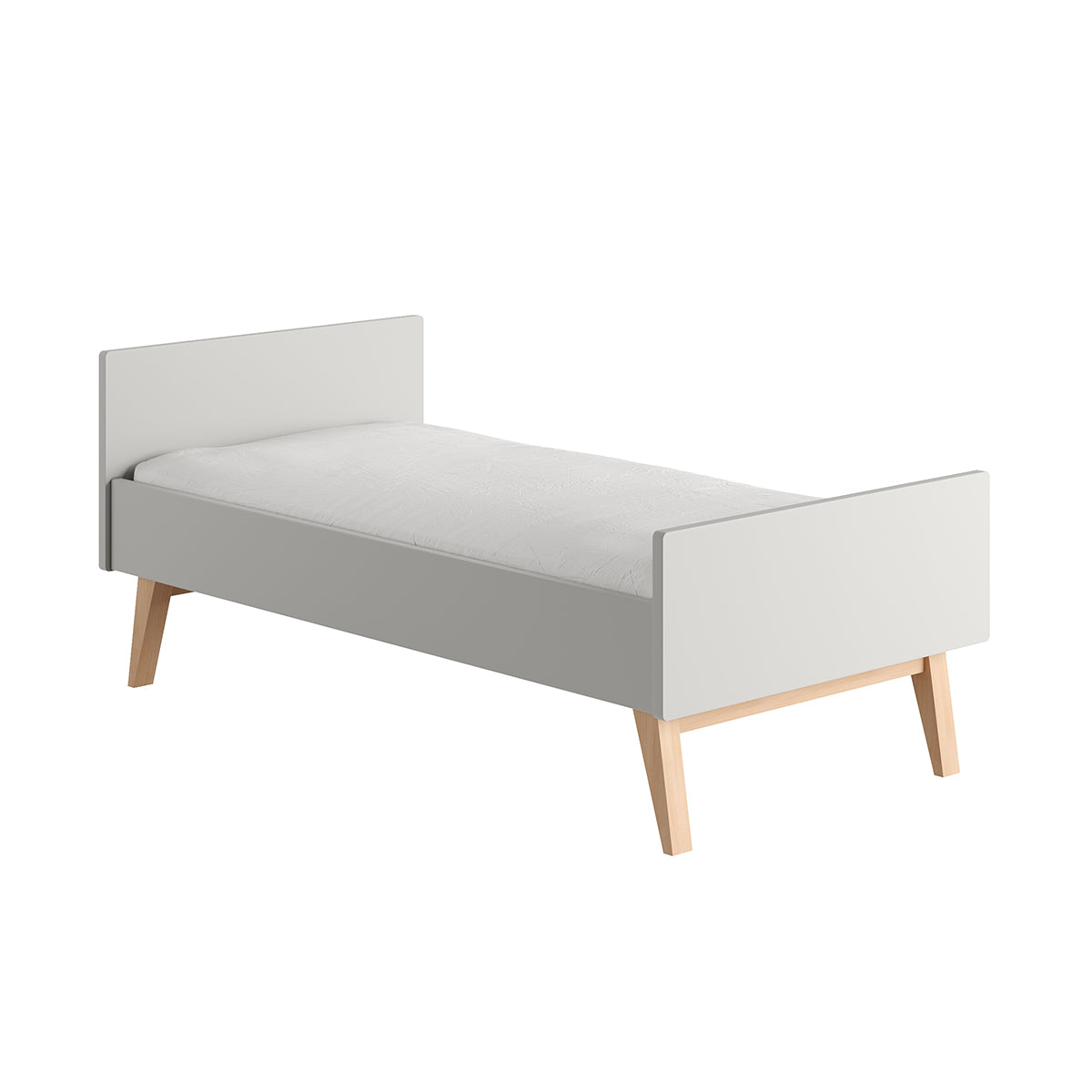 Lit évolutif 70x140 Pinio Swing Gris et bois - vue 4