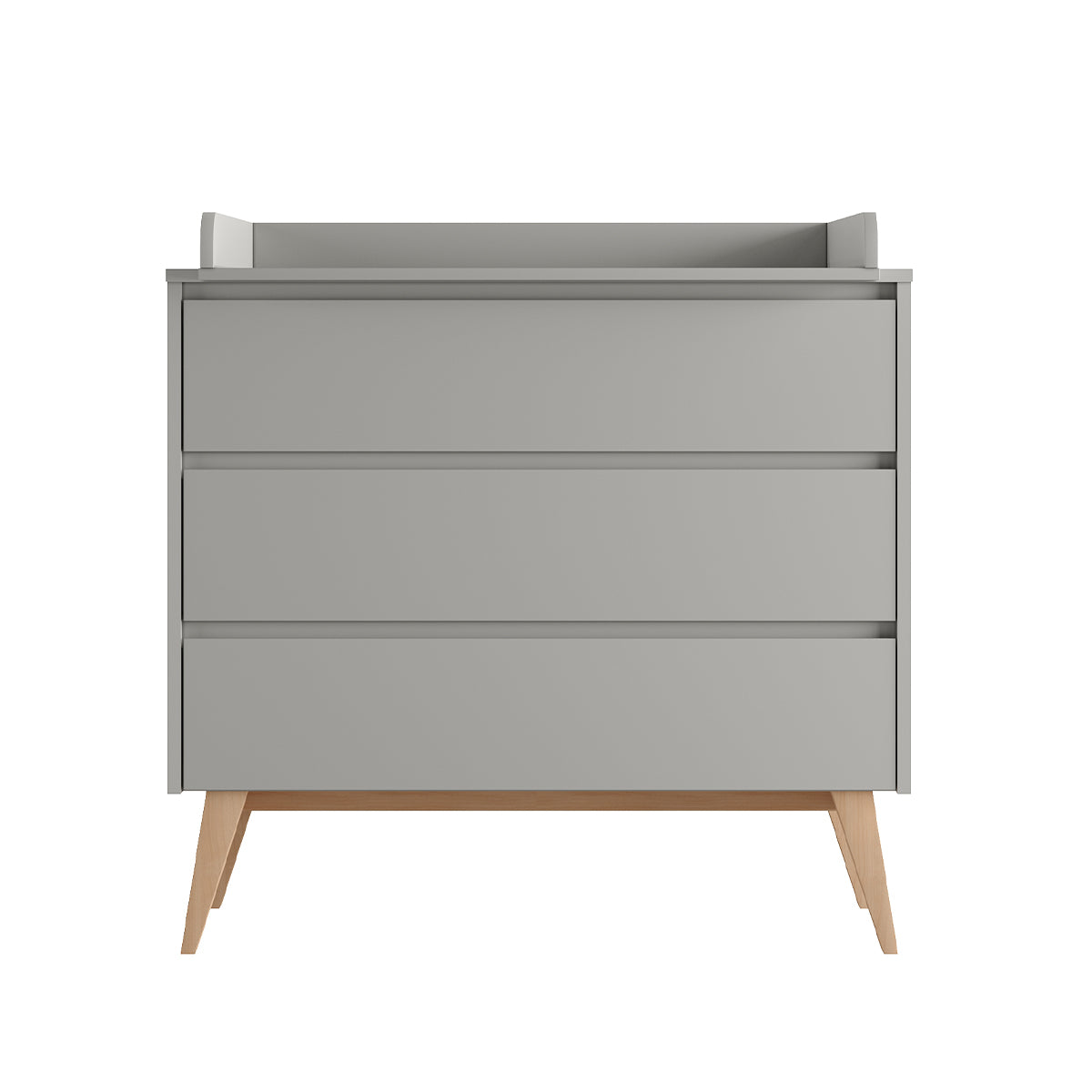 Commode 3 tiroirs Pinio Swing Gris et bois - vue 3