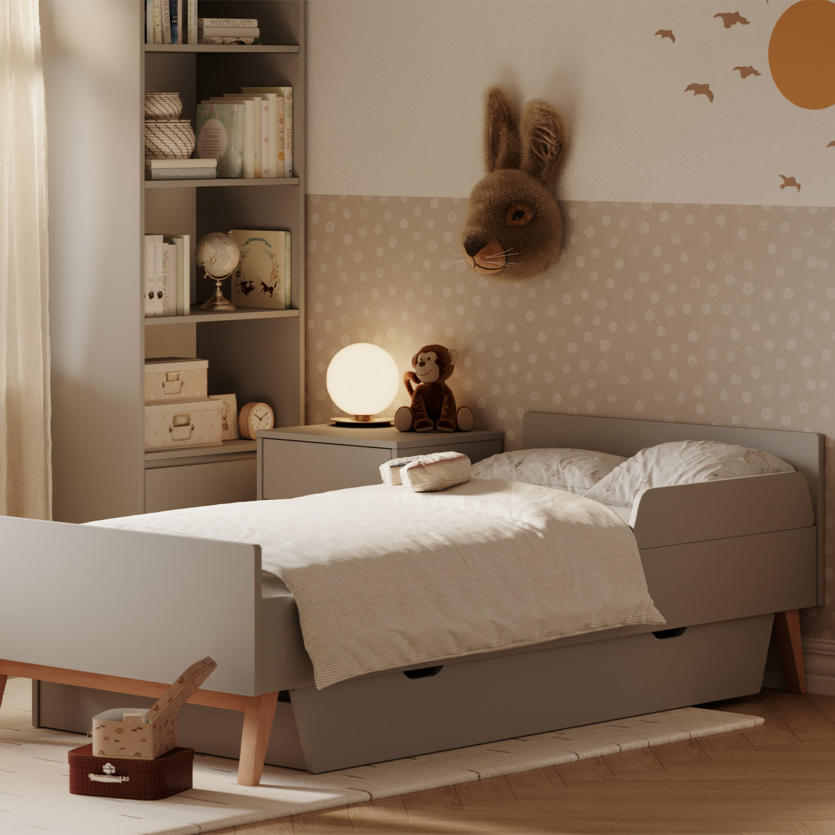 Tiroir de lit 90x200 Pinio Swing Gris - vue 5