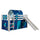Lit Mi-Hauteur 90x200 avec Toboggan Sommier Inclus et Housse Astro Vipack Pino - Blanc