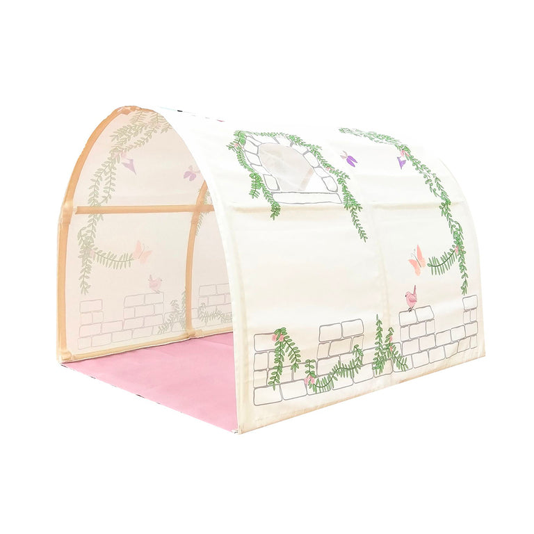 Lit Mi-Hauteur 90x200 avec Toboggan Sommier Inclus et Housse Birdy Vipack Pino - Blanc - vue 4