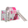 Lit Mi-Hauteur 90x200 avec Toboggan Sommier Inclus et Housse Princesse Vipack Pino - Blanc