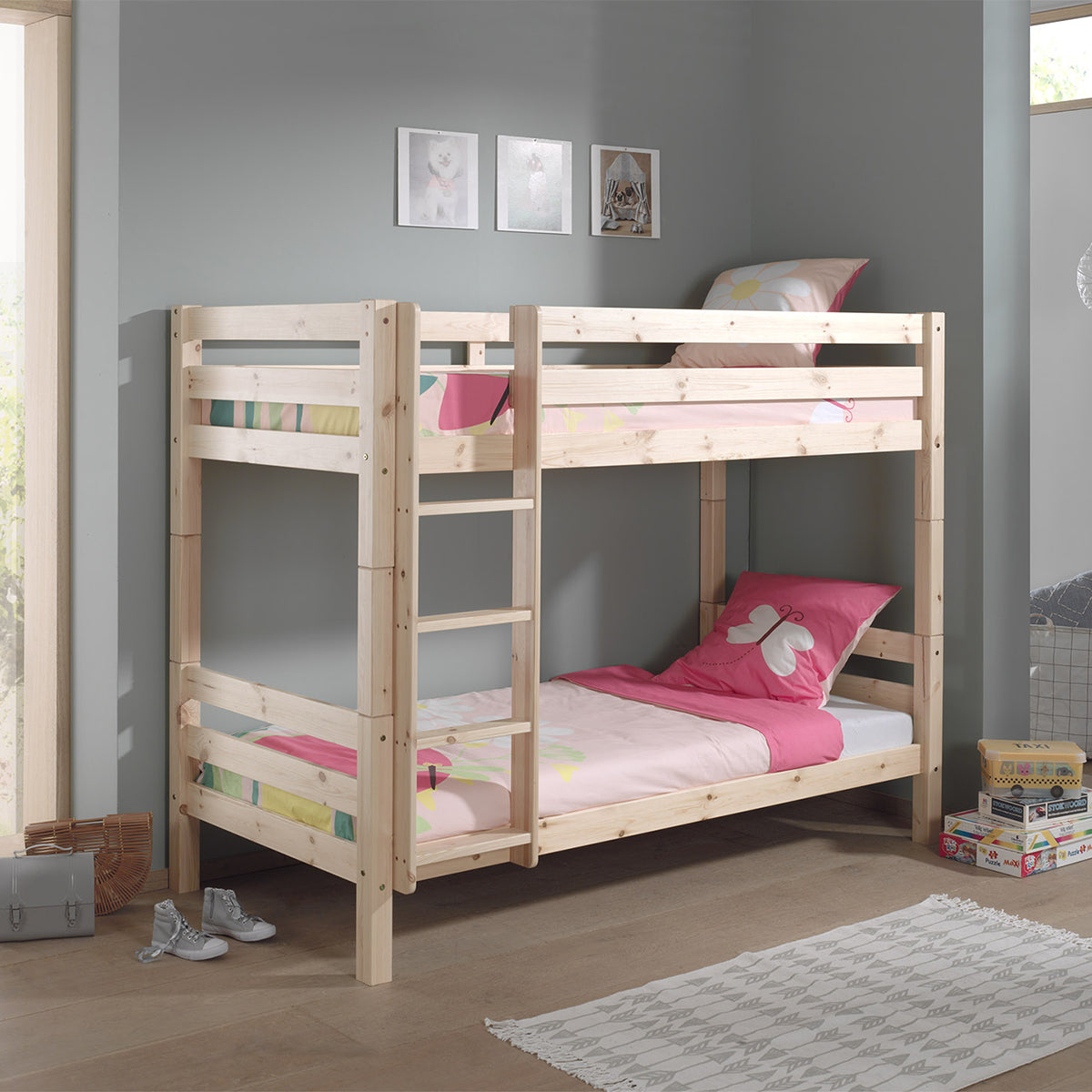 Lit Superposé 90x200 Hauteur 160 cm Sommier Inclus Vipack Pino - Bois - vue 2