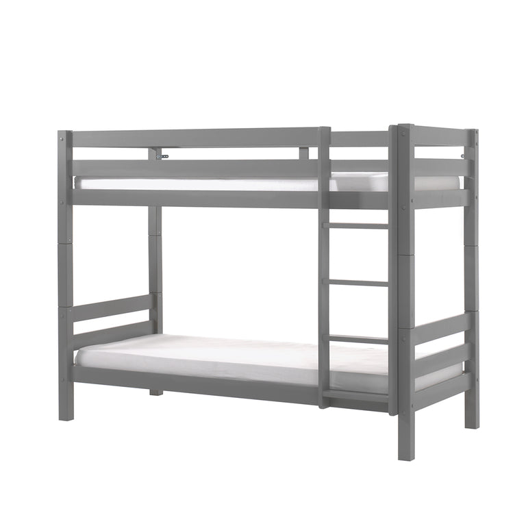 Lit Superposé 90x200 Hauteur 160 cm Sommier Inclus Vipack Pino Gris