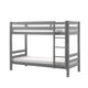 Lit Superposé 90x200 Hauteur 160 cm Sommier Inclus Vipack Pino Gris