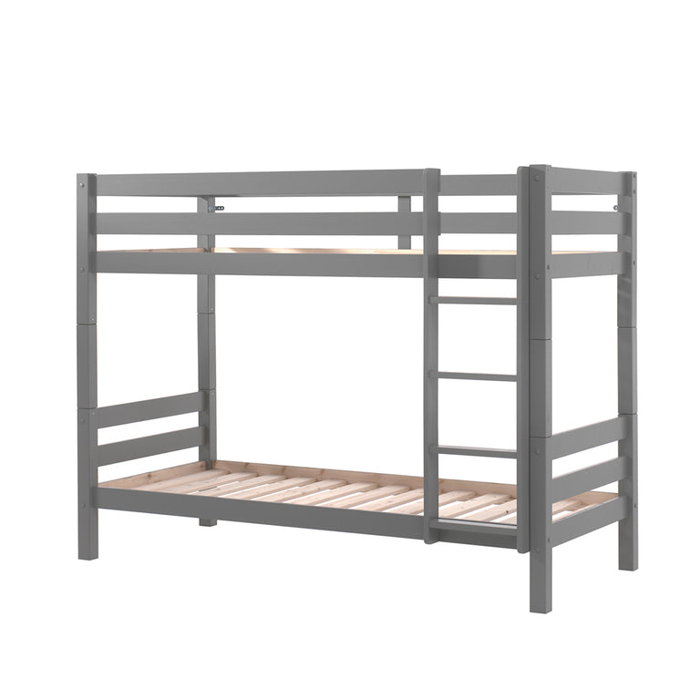 Lit Superposé 90x200 Hauteur 160 cm Sommier Inclus Vipack Pino Gris - vue 3