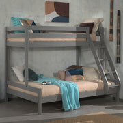 Lit Superposé 90x200 et 140x200 Sommier Inclus Vipack Pino Gris - vue 3